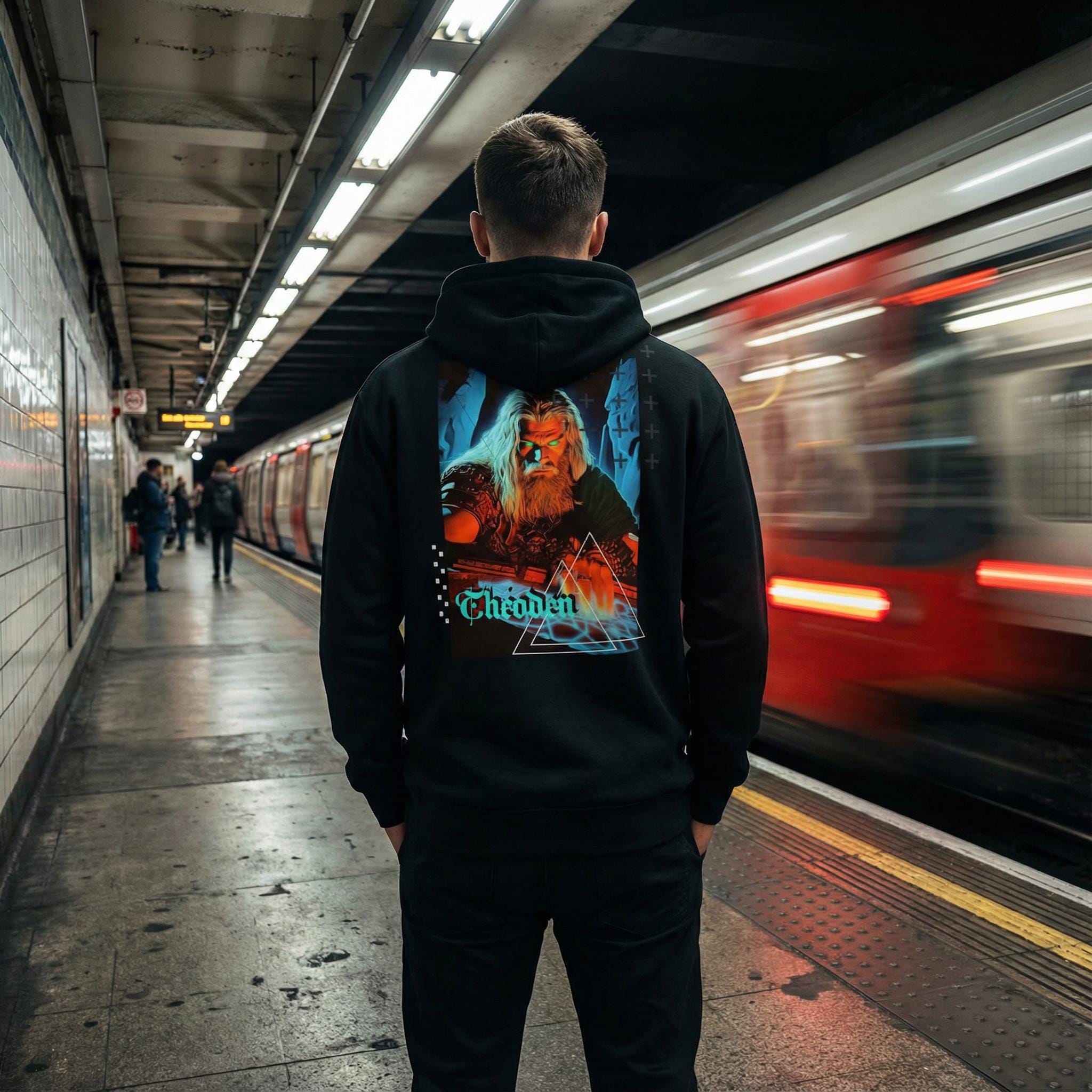 Lord of the Rings King Théoden Hoodie | Sci-fi Dark Fantasy Heavyweight Streetwear | Orbital Archive Oversized Unisex Hoodie