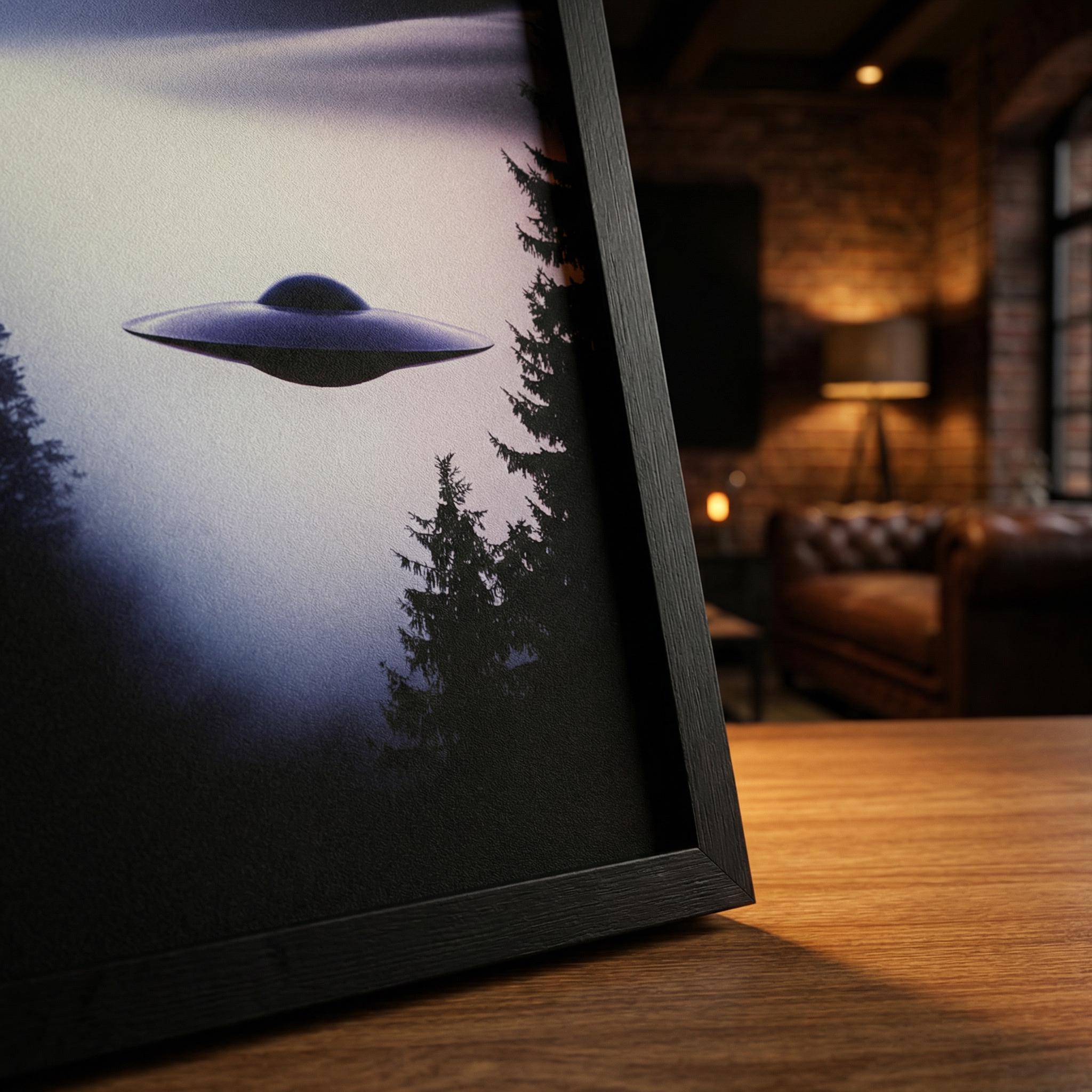 DIGITAL DOWNLOAD: Pacific Northwest UFO Poster – Retro Sci-Fi Film Still