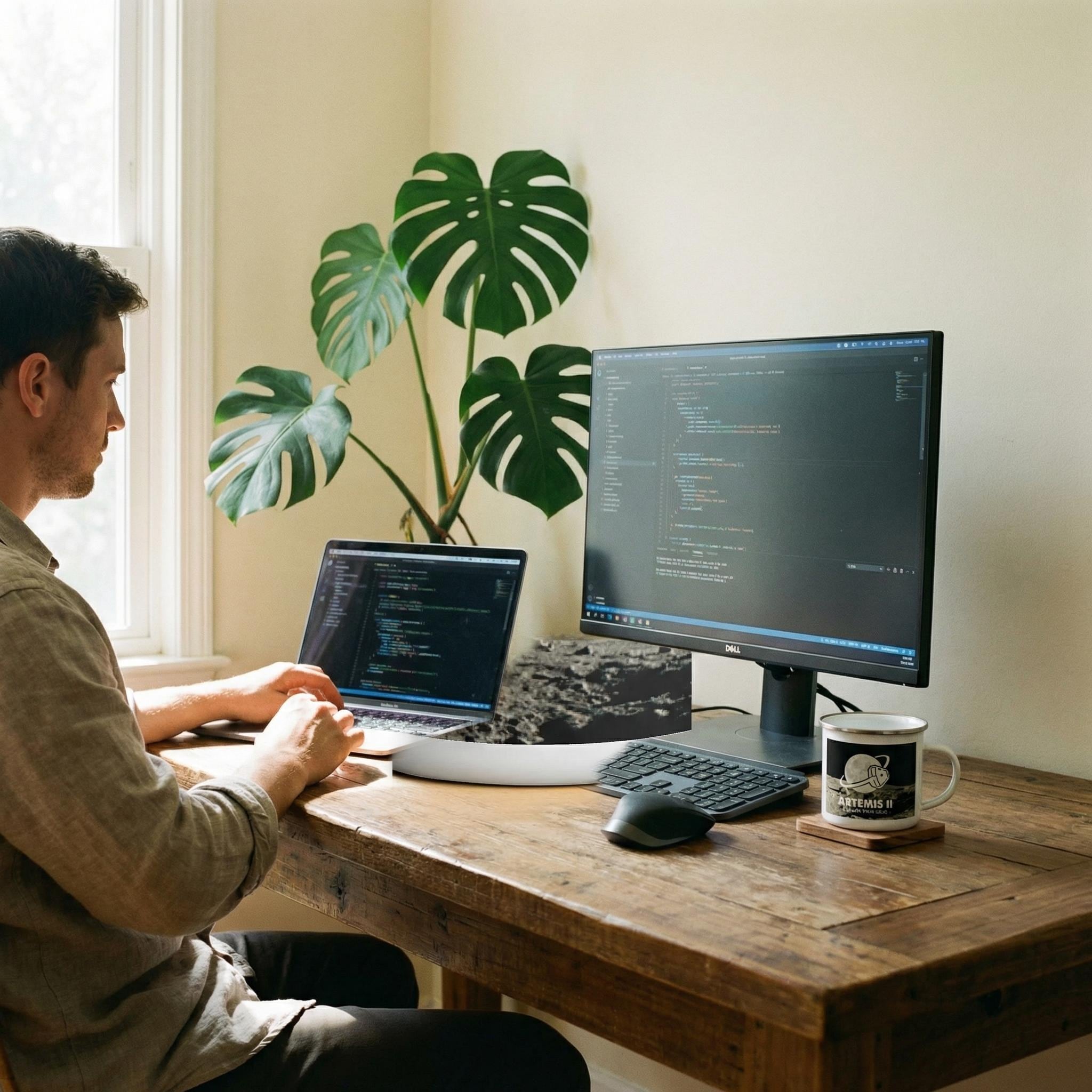 Artemis II Lunar Mission Enamel Mug, Retro Space Exploration Camp Cup, Moon Mission Gift for Astronomers, Sci-Fi Outer Space Star Chart