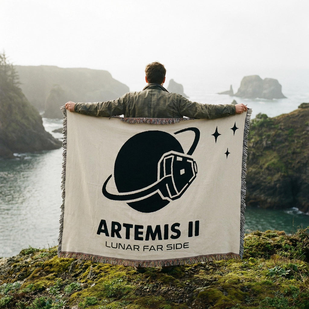 Artemis II Moon Mission Woven Blanket | NASA Lunar Program Throw