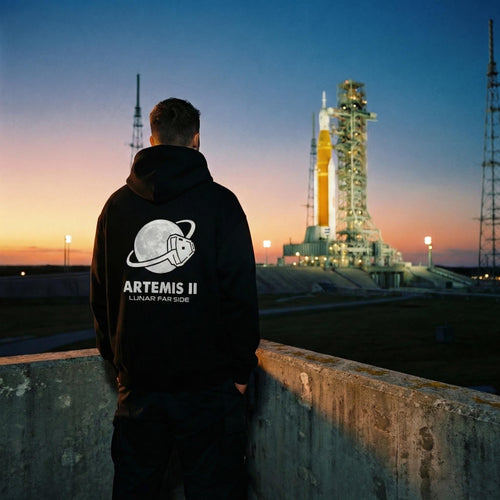 Artemis II Lunar Far Side Oversized Unisex Hoodie // NASA Moon Mission 2026 // Technical Streetwear Gorpcore Sweatshirt