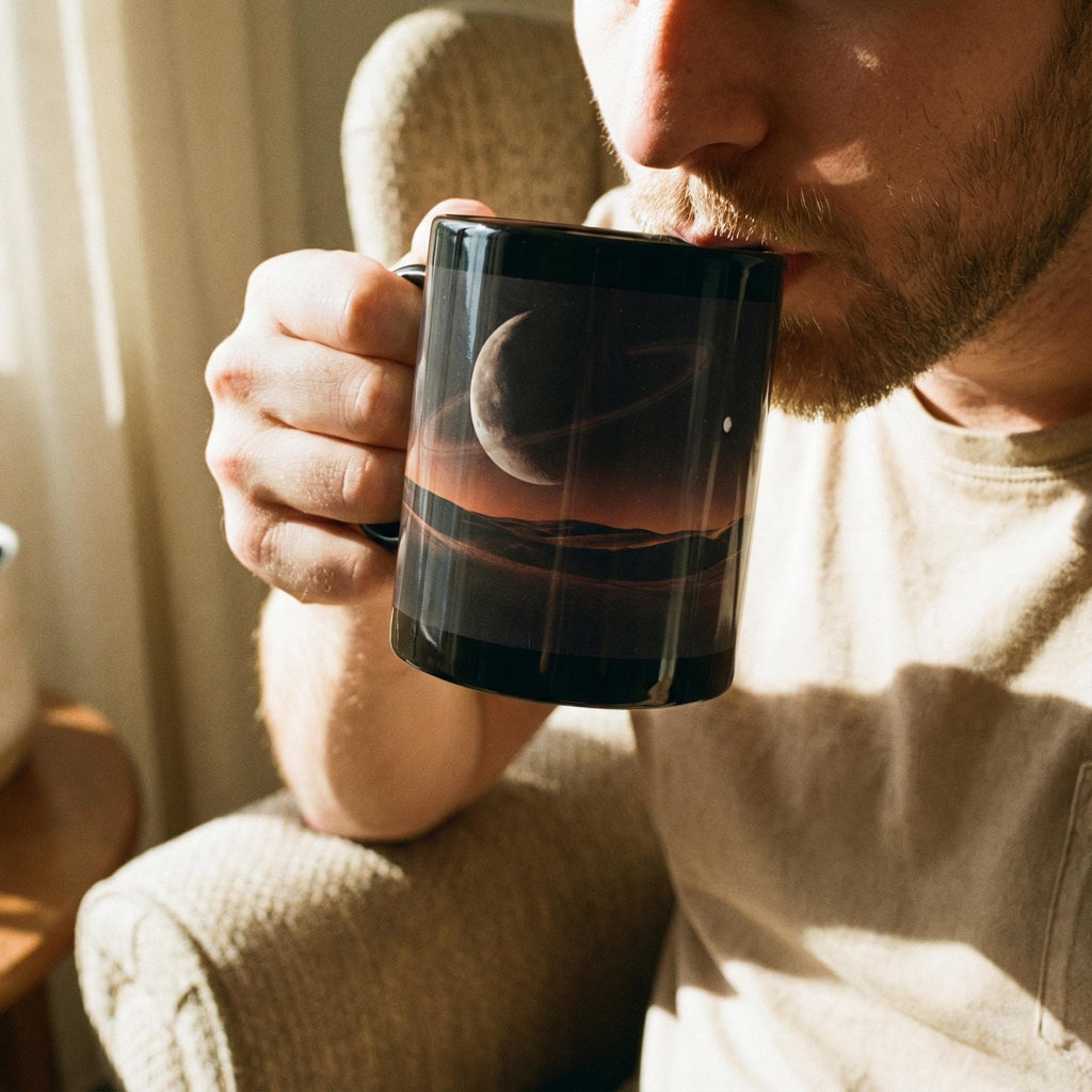 Desolate Horizon // Black Glossy Mug