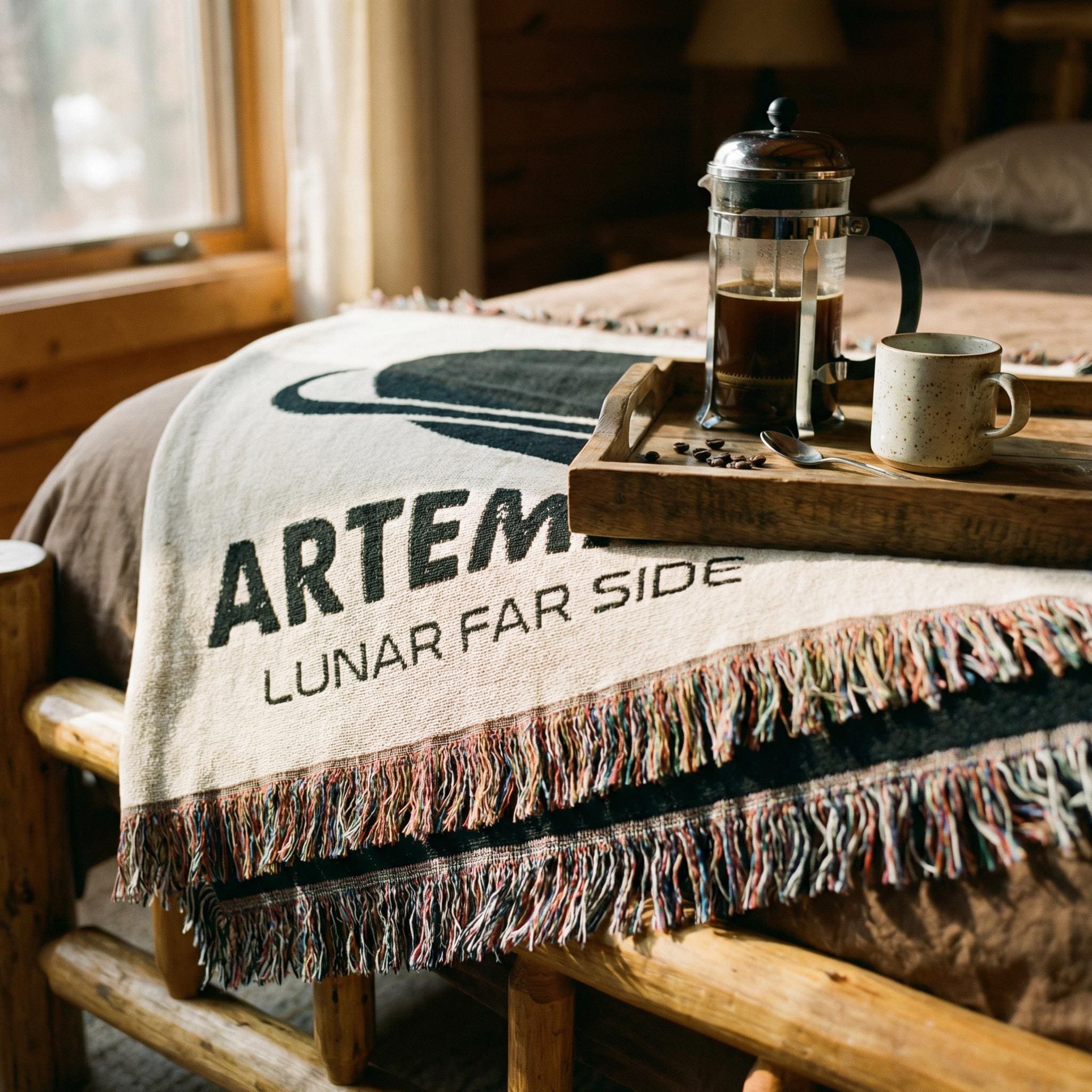 Artemis II Moon Mission Woven Blanket | NASA Lunar Program Throw