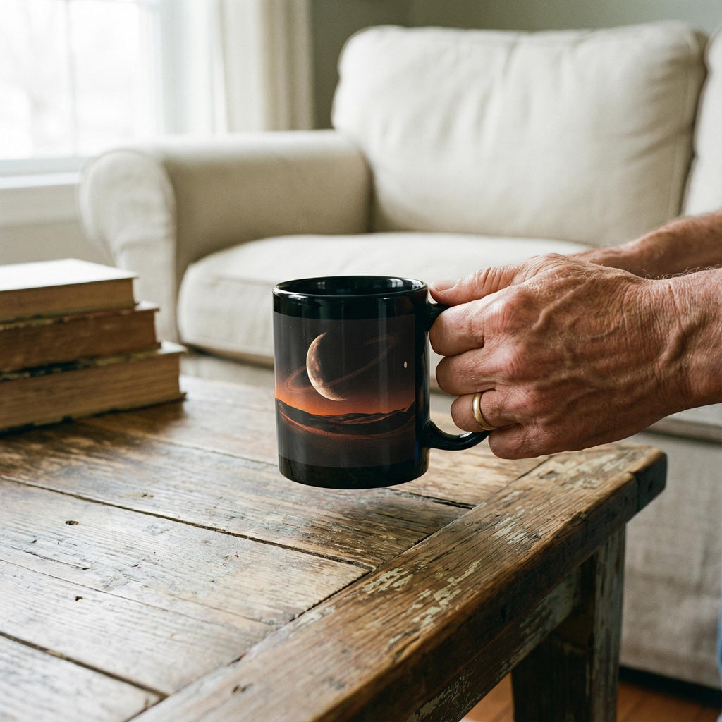 Desolate Horizon // Black Glossy Mug