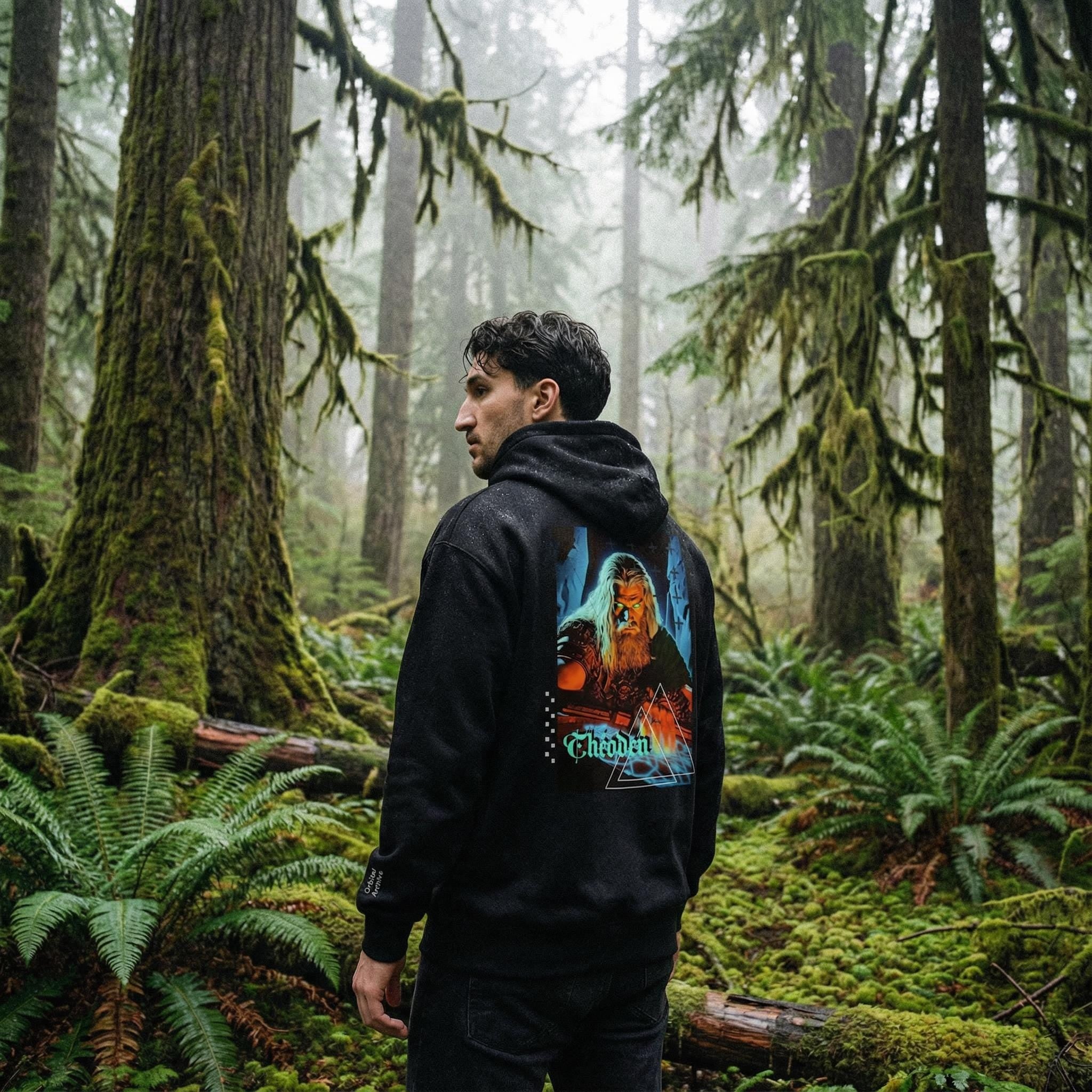 Lord of the Rings King Théoden Hoodie | Sci-fi Dark Fantasy Heavyweight Streetwear | Orbital Archive Oversized Unisex Hoodie