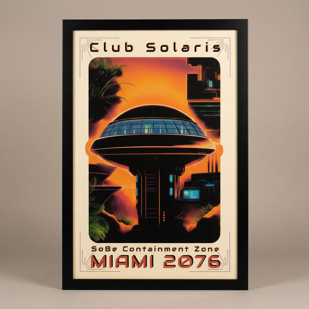 DIGITAL DOWNLOAD: Club Solaris // Miami 2076 Retro-Futurist Poster
