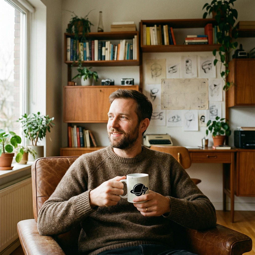 Orbital Archive Branded // White Glossy Mug