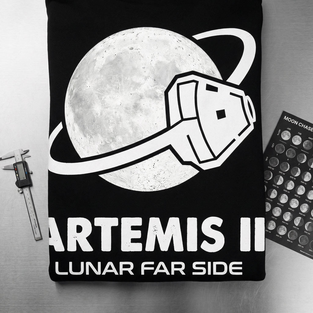 Artemis II Lunar Far Side Oversized Unisex Hoodie // NASA Moon Mission 2026 // Technical Streetwear Gorpcore Sweatshirt