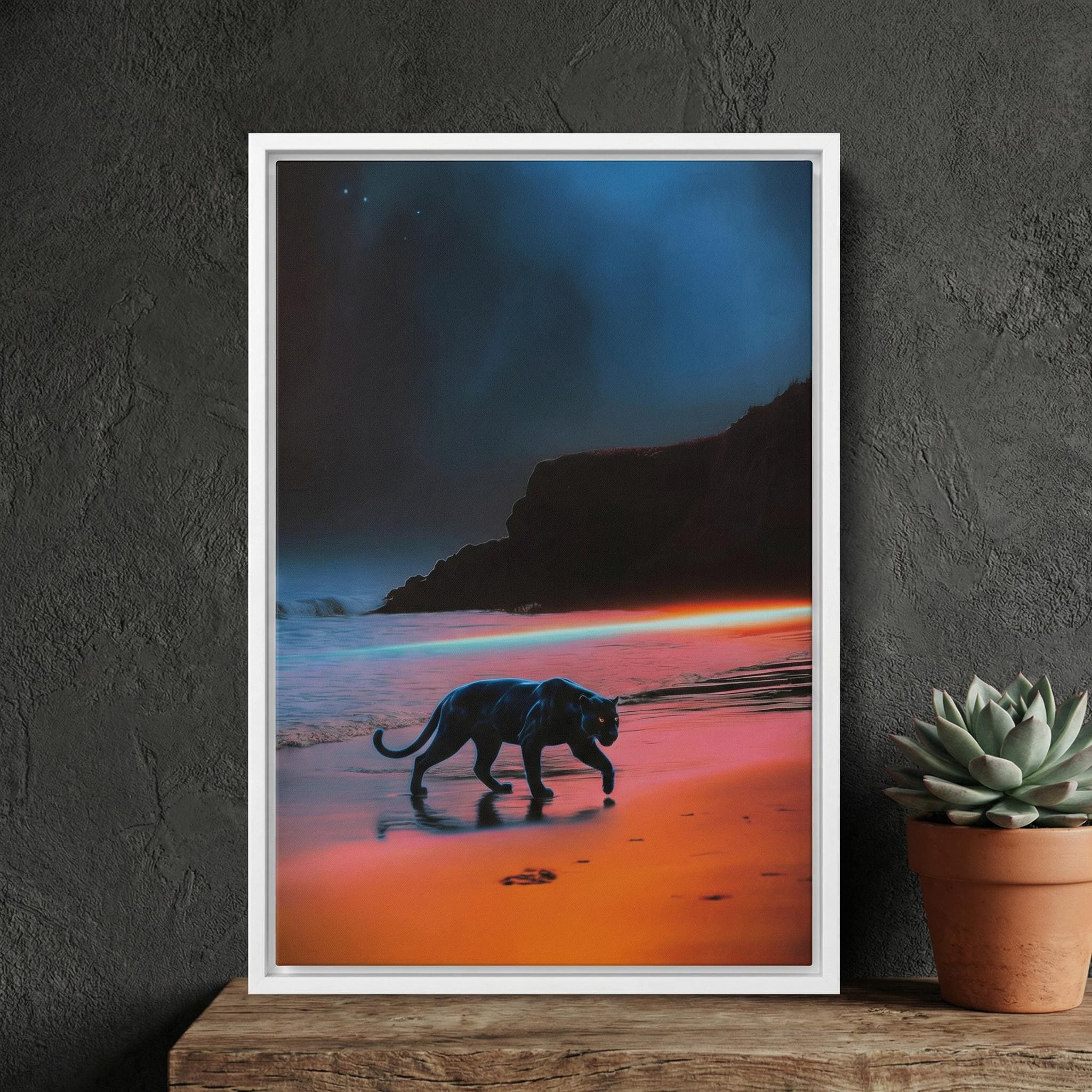 The Sentinel: Black Panther Framed Canvas – Wall Art | Modern Home Decor
