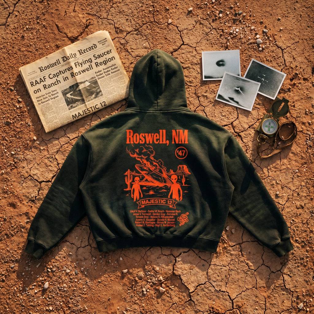 Athleisure,streetwear,roswell,UFO,clothing,Fashion,Retrofuturism,Scifi,sunfaded,apparel