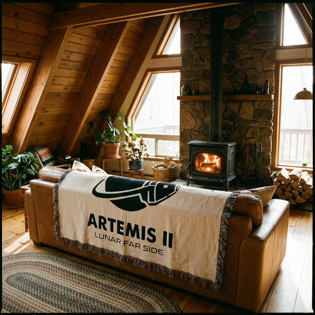 Artemis II Moon Mission Woven Blanket | NASA Lunar Program Throw