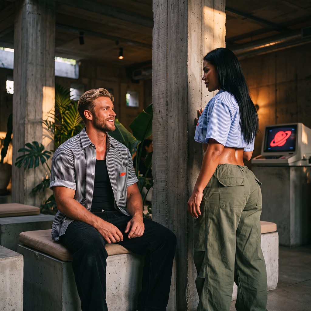 Roswell NM UFO Crash Log Oversized Striped Shirt — Orbital Archive Sci-Fi Streetwear — Boxy Cropped Button Up Short Sleeve Summer Top