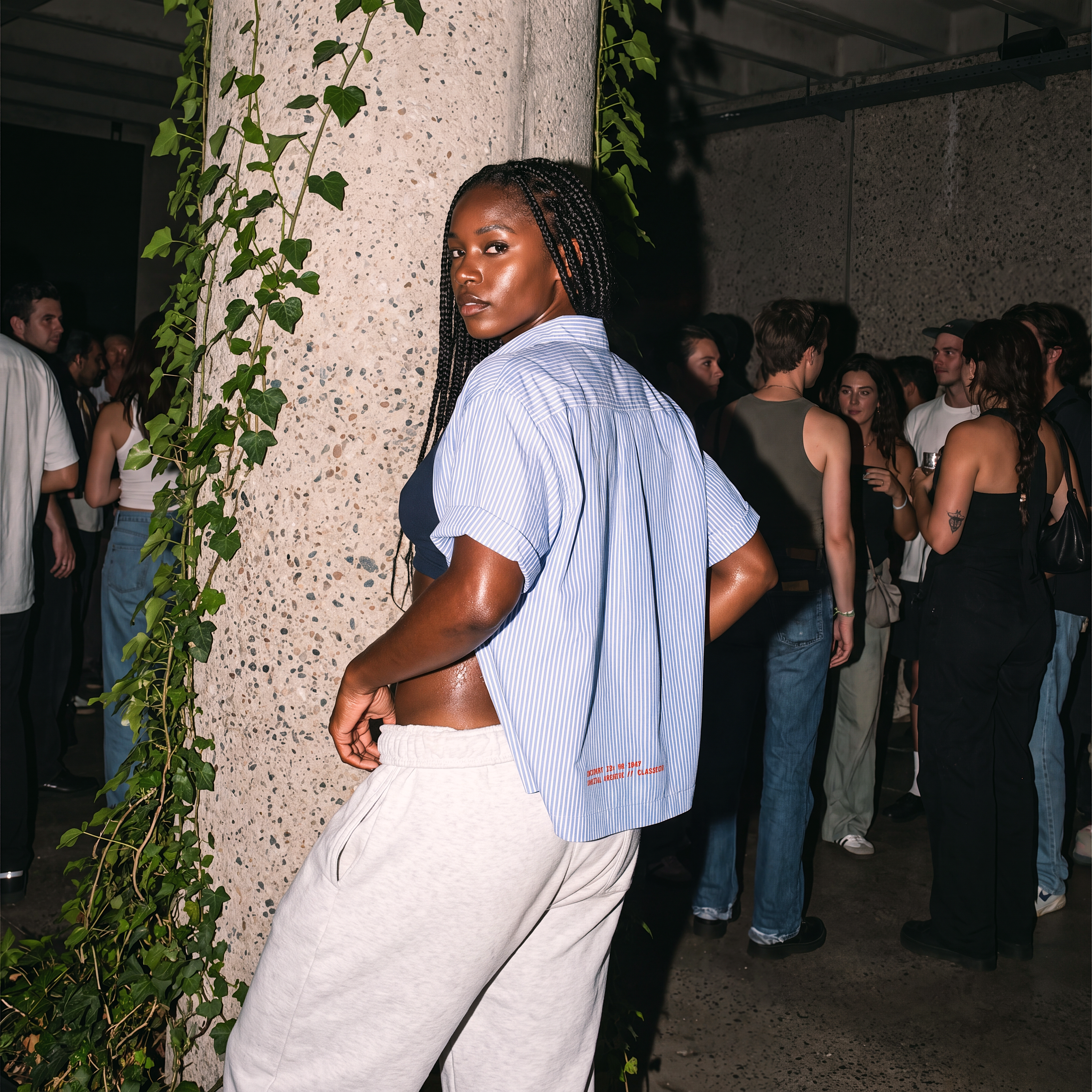 Roswell NM UFO Crash Log Oversized Striped Shirt — Orbital Archive Sci-Fi Streetwear — Boxy Cropped Button Up Short Sleeve Summer Top