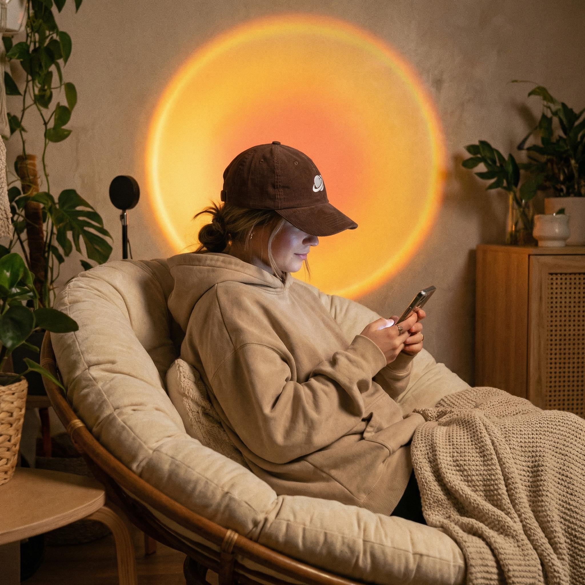 Orbital Archive Vintage Corduroy Cap - Embroidered Retro Sci-Fi Planet Hat | Minimalist Space Aesthetic Unisex Streetwear