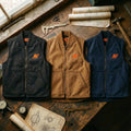 Orange Orbital Archive Planet Logo Embroidered Utility Vest | Workwear Duck Cloth Vest