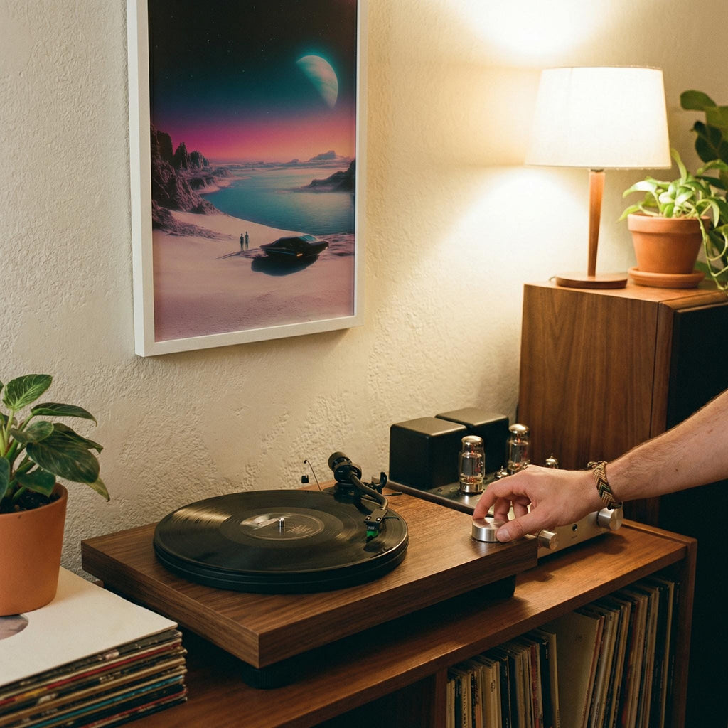 The Coastal Road Trip - Vertical Retro-Futurist Framed Art Print