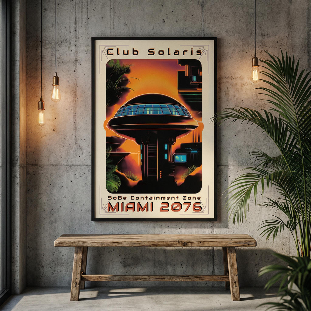 DIGITAL DOWNLOAD: Club Solaris // Miami 2076 Retro-Futurist Poster