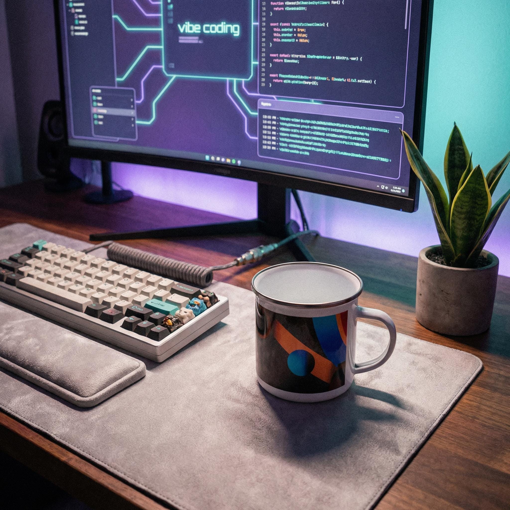 Minoan Retro Sci-Fi Enamel Mug — Orbital Archive Ancient Future Space Age 12oz Camping Cup