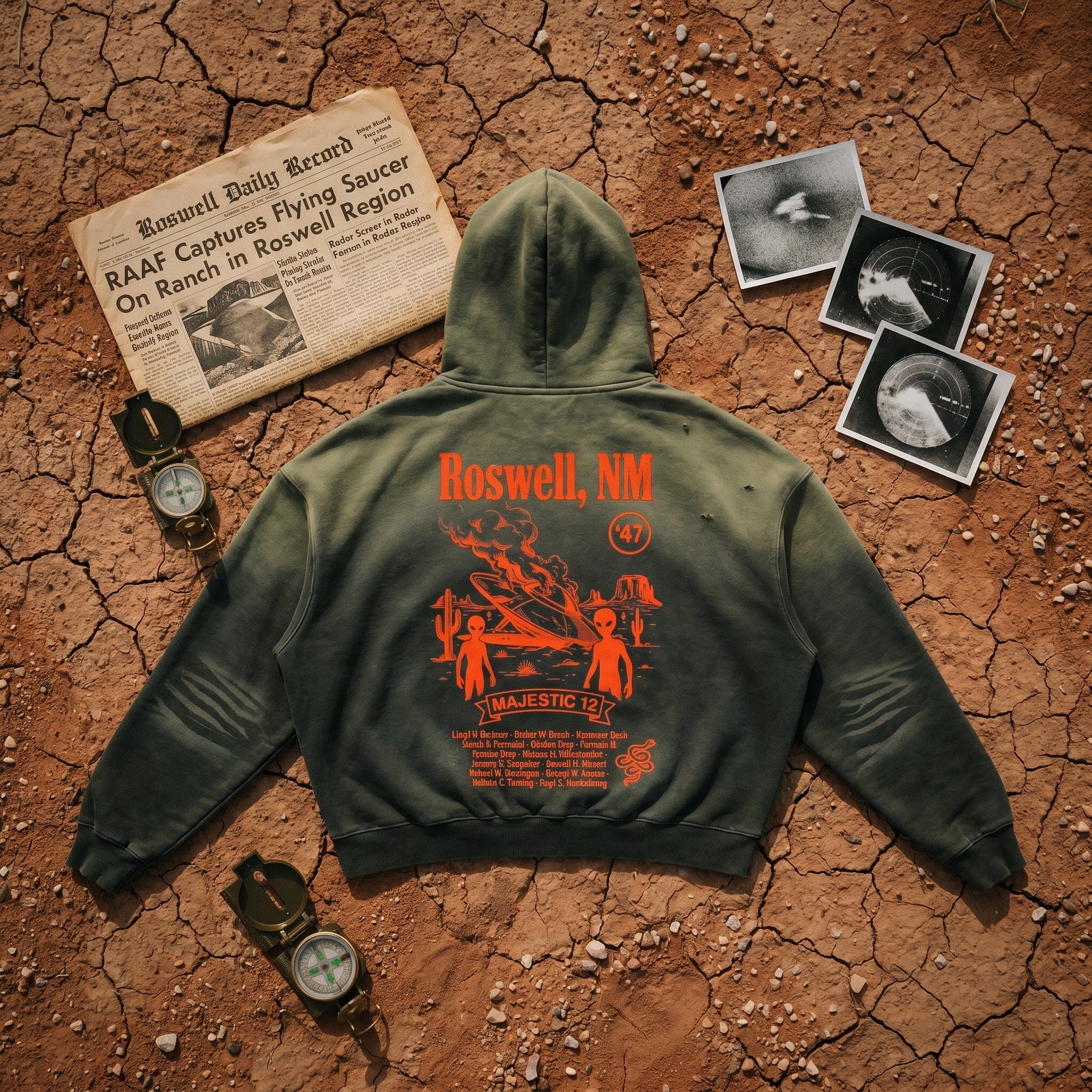 Athleisure,streetwear,roswell,UFO,clothing,Fashion,Retrofuturism,Scifi,sunfaded,apparel