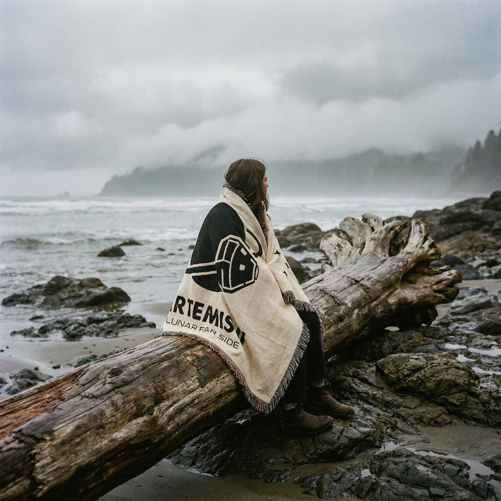 Artemis II Moon Mission Woven Blanket | NASA Lunar Program Throw