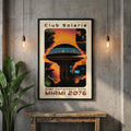 Club Solaris: Miami 2076 Retro-Futurist Framed Poster