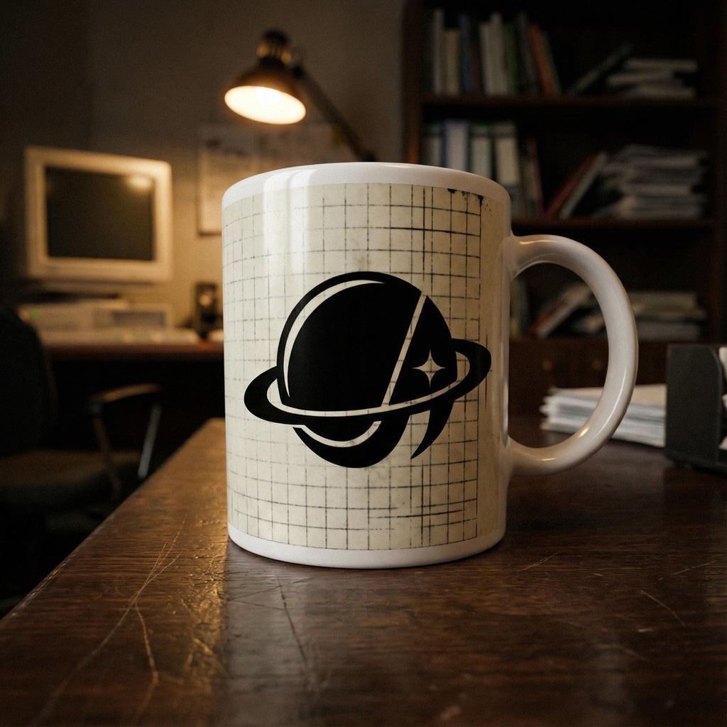 Orbital Archive Branded // White Glossy Mug
