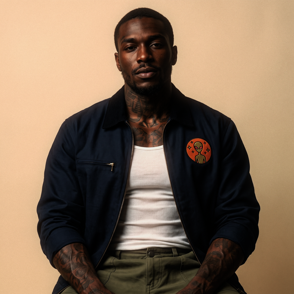 Varginha Incident Alien Embroidered Jacket | Duck Cloth Work Jacket