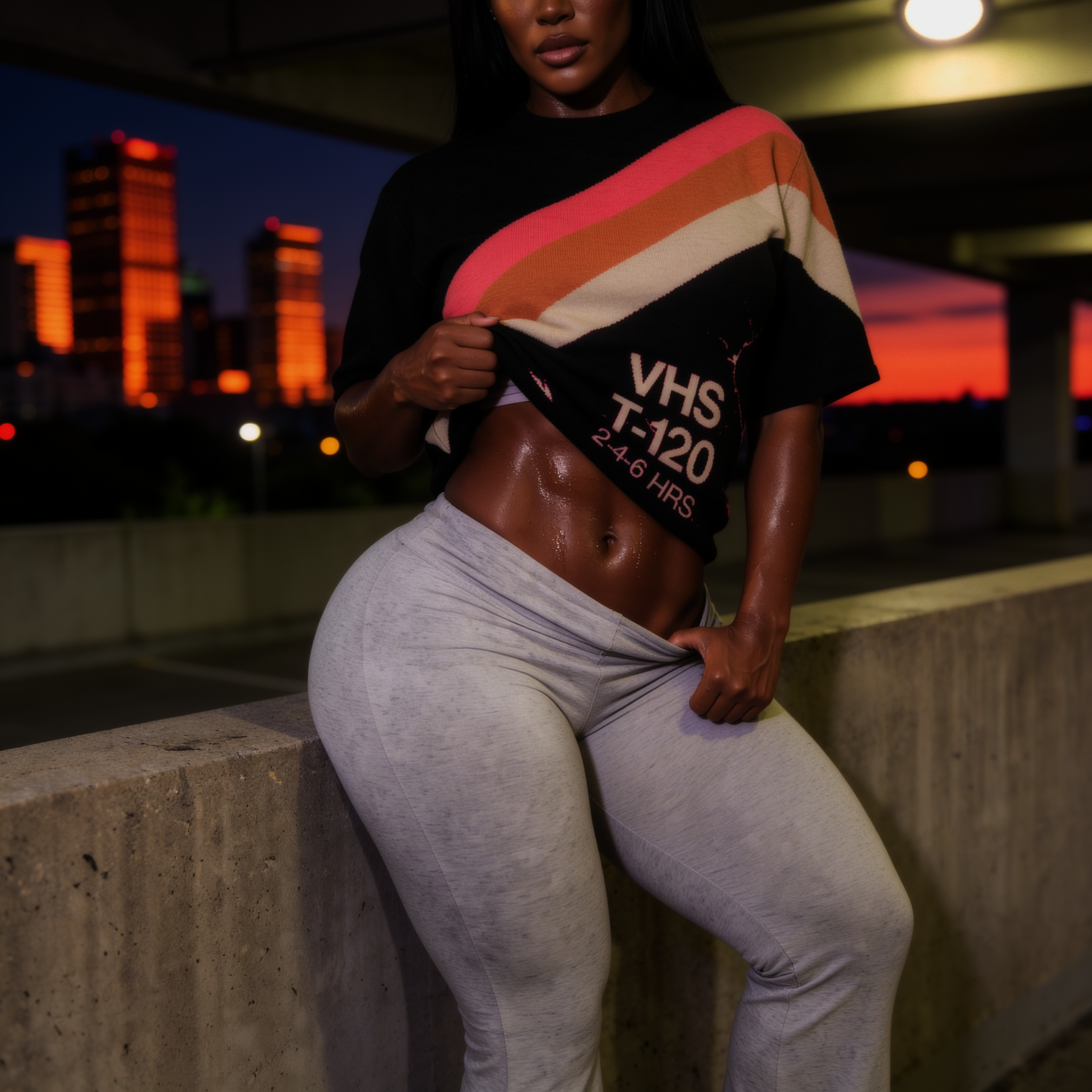 Retro VHS T-Shirt | 80s Synthwave Knit Streetwear | Vintage Tape Cassette Futurism Oversized Unisex Jacquard Tee