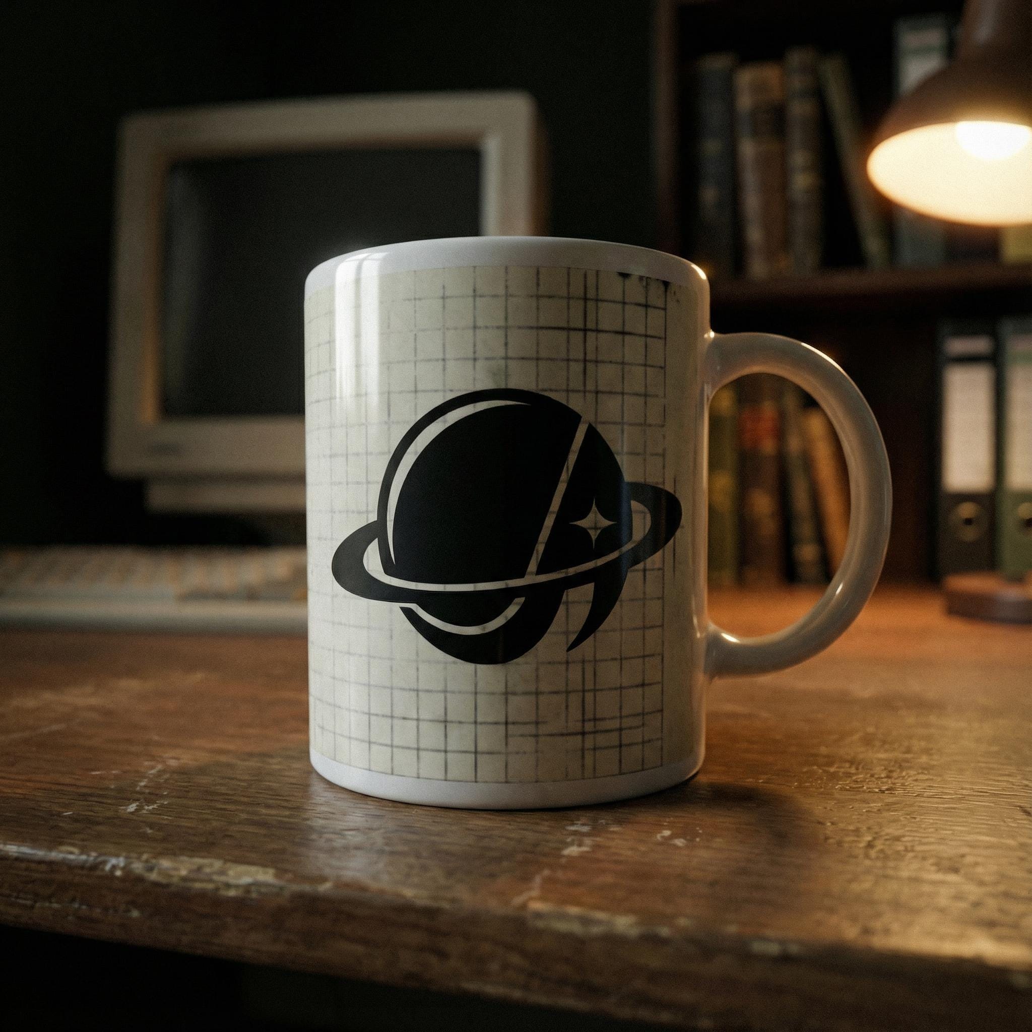 Orbital Archive Branded // White Glossy Mug