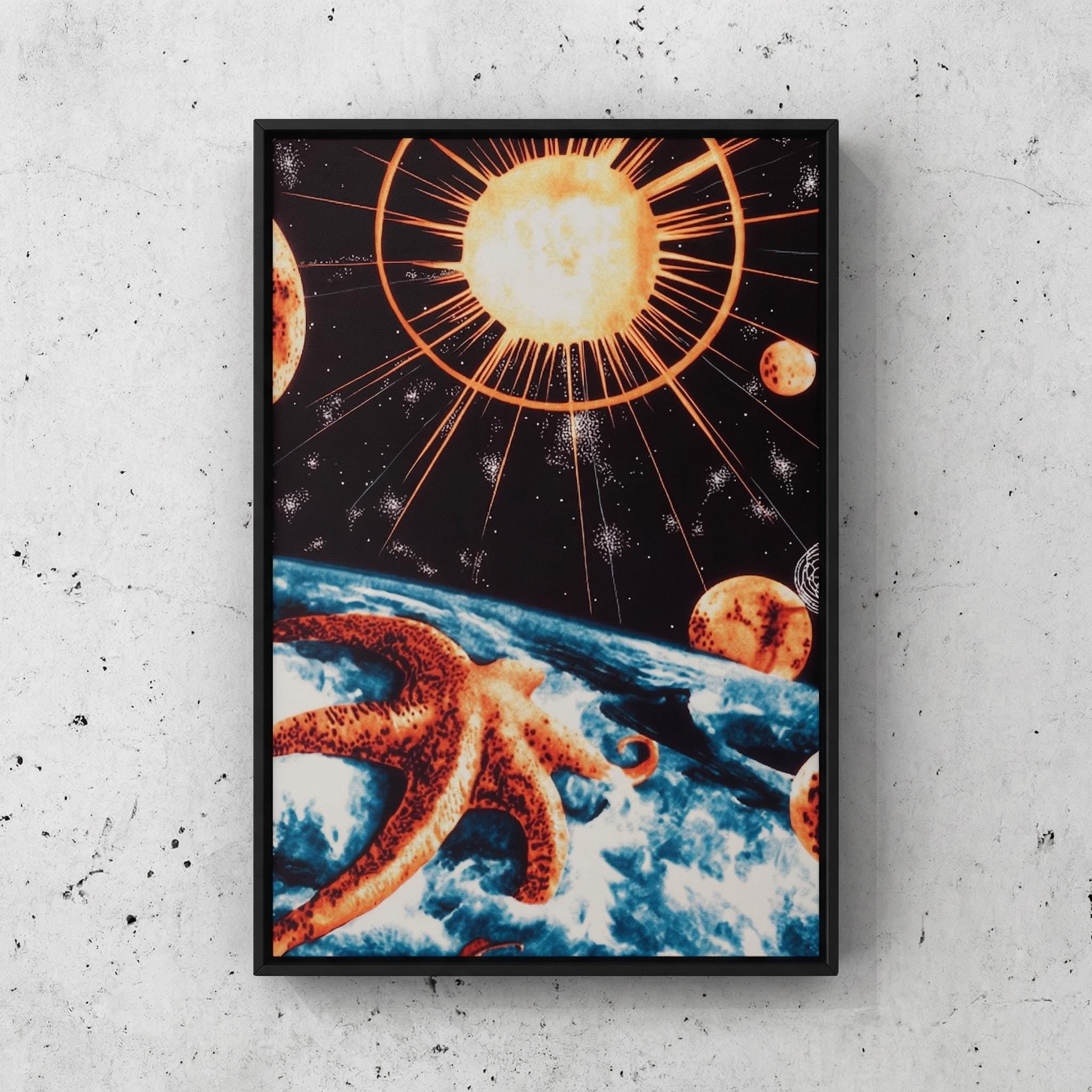 DIGITAL DOWNLOAD: The Aegean Star-Chart // Vintage Celestial Map Art // Surreal Retro-Futuristic Cosmic Wall Decor // Orbital Archive Series