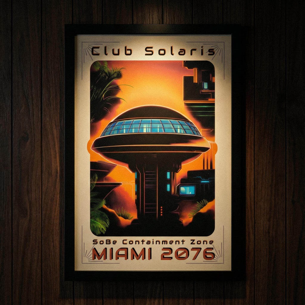 DIGITAL DOWNLOAD: Club Solaris // Miami 2076 Retro-Futurist Poster