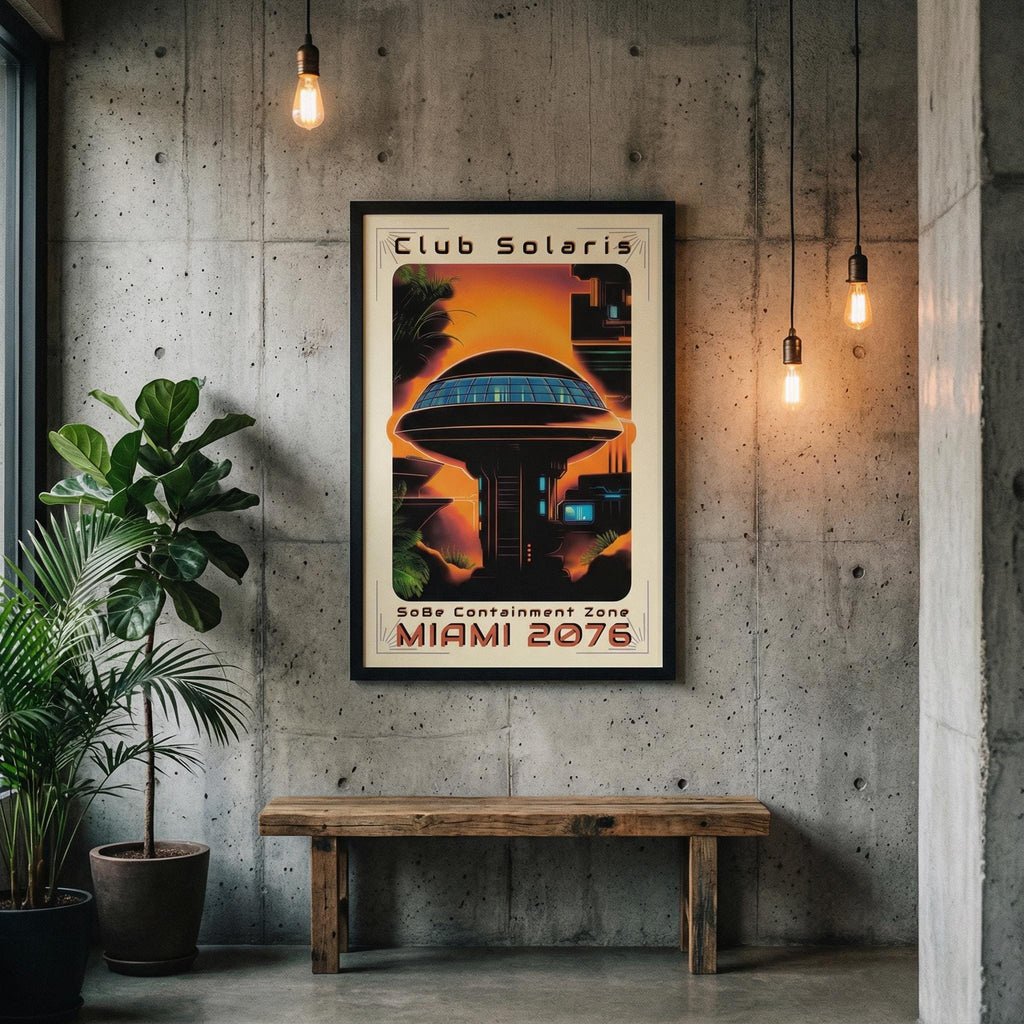 DIGITAL DOWNLOAD: Club Solaris // Miami 2076 Retro-Futurist Poster