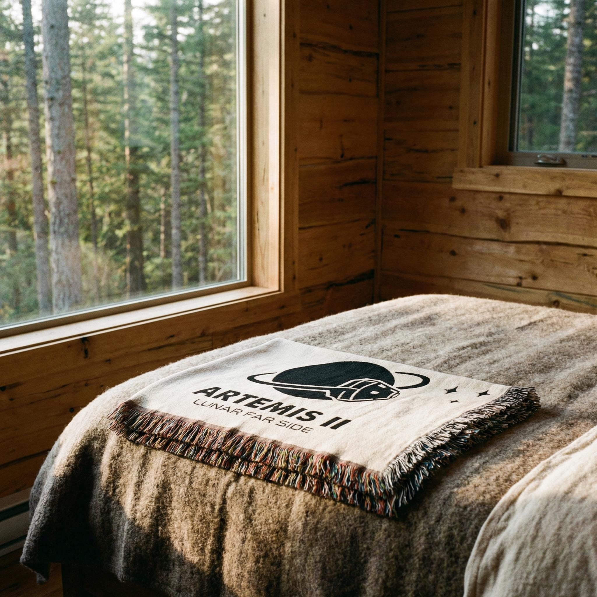 Artemis II Moon Mission Woven Blanket | NASA Lunar Program Throw