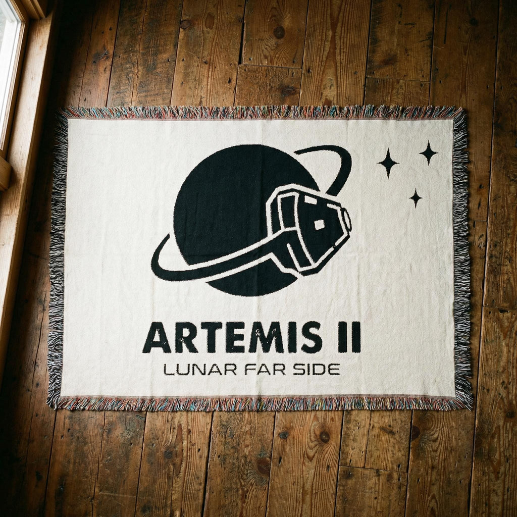 Artemis II Moon Mission Woven Blanket | NASA Lunar Program Throw