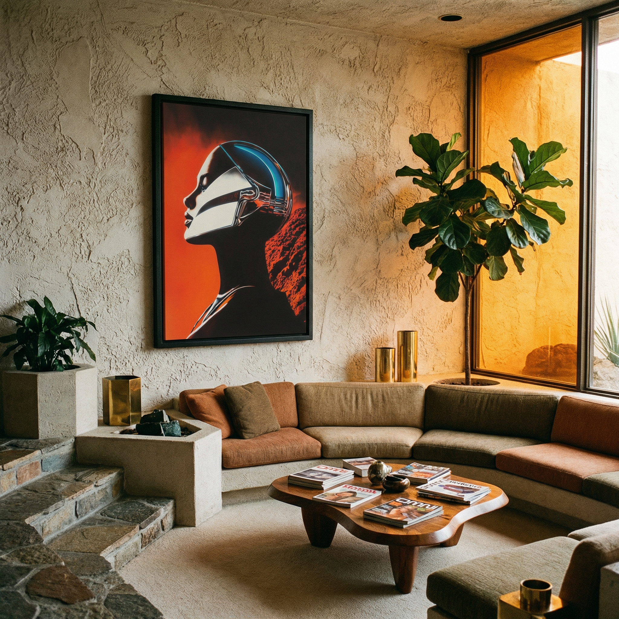 DIGITAL DOWNLOAD: Planar Girl | Retro-Futuristic Android Woman Poster | Desolate Planet Sci-Fi Wall Art