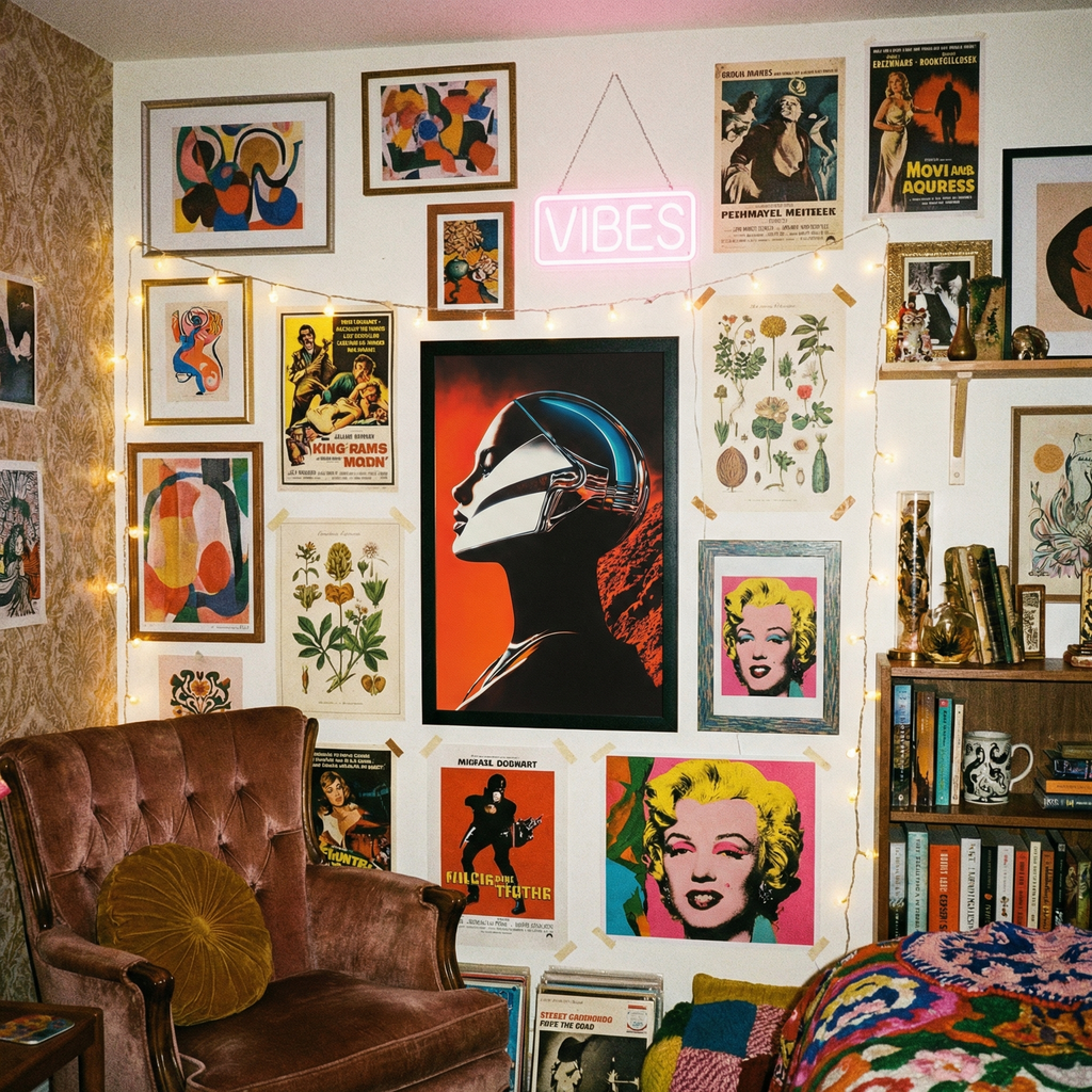 DIGITAL DOWNLOAD: Planar Girl | Retro-Futuristic Android Woman Poster | Desolate Planet Sci-Fi Wall Art