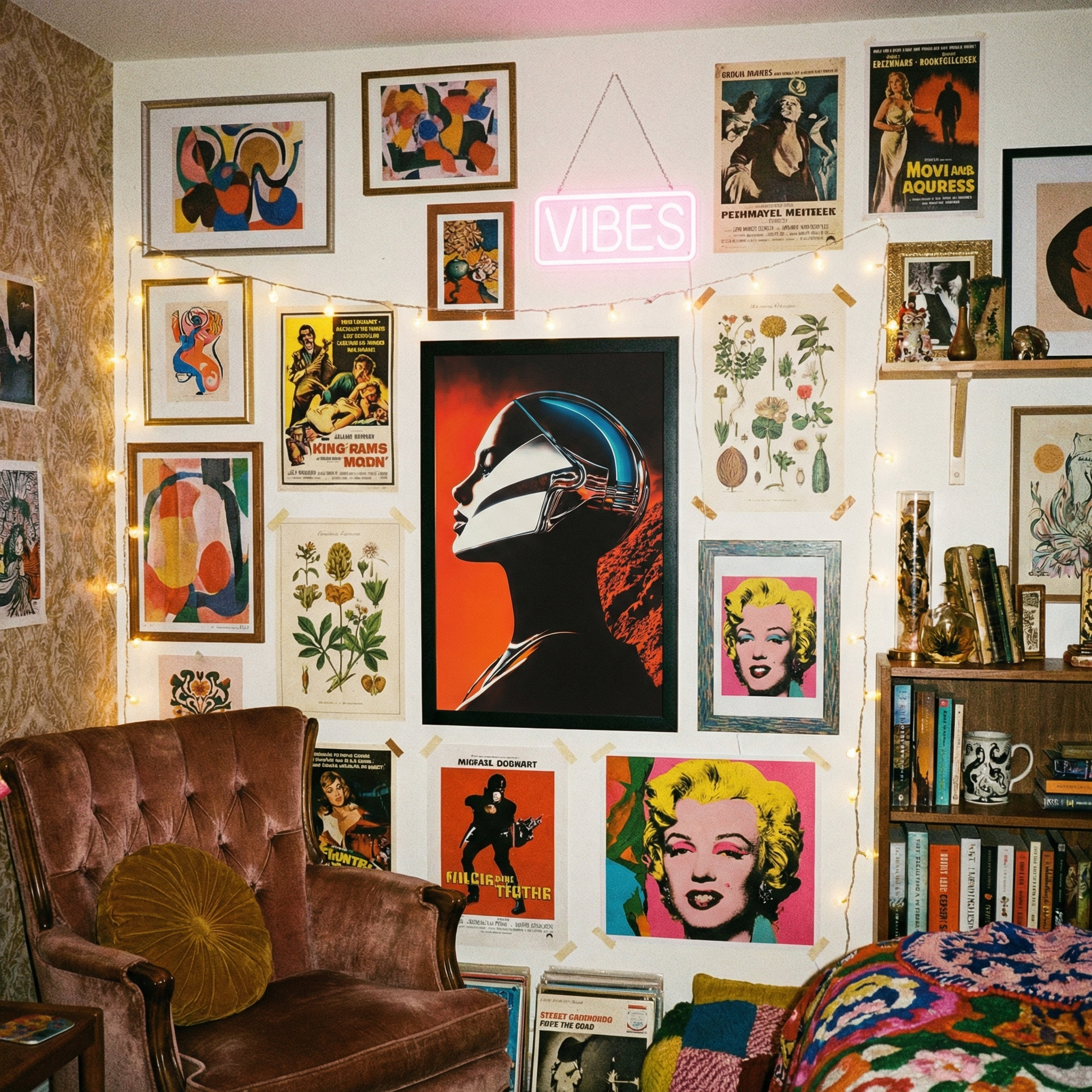 DIGITAL DOWNLOAD: Planar Girl | Retro-Futuristic Android Woman Poster | Desolate Planet Sci-Fi Wall Art