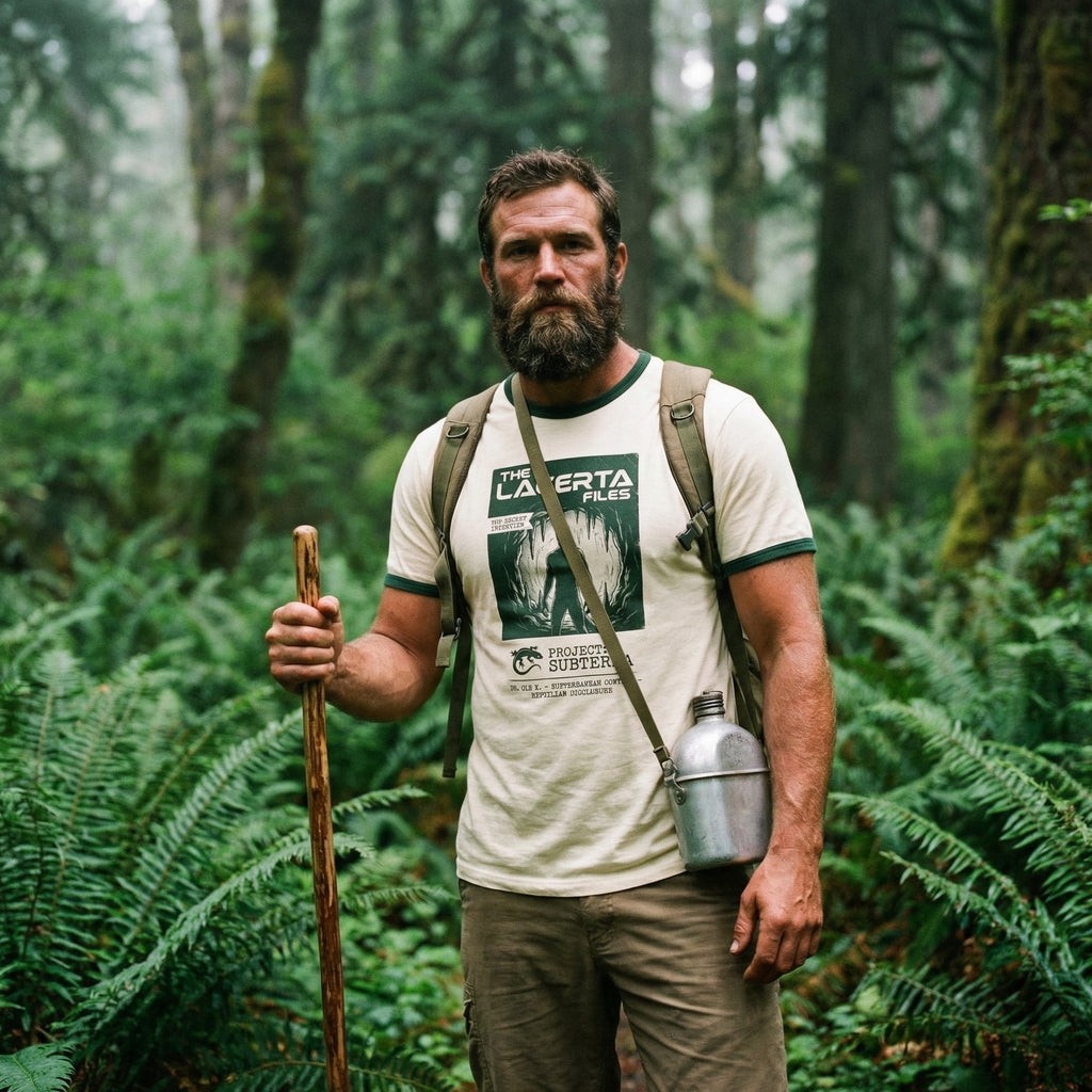 Lacerta Files: Project Subterra Reptilian Disclosure Unisex Ringer Tee | Orbital Archive