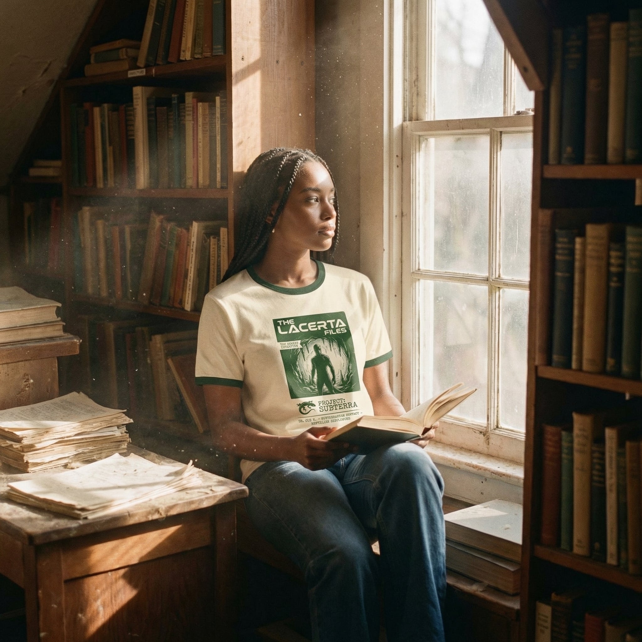 Lacerta Files: Project Subterra Reptilian Disclosure Unisex Ringer Tee | Orbital Archive