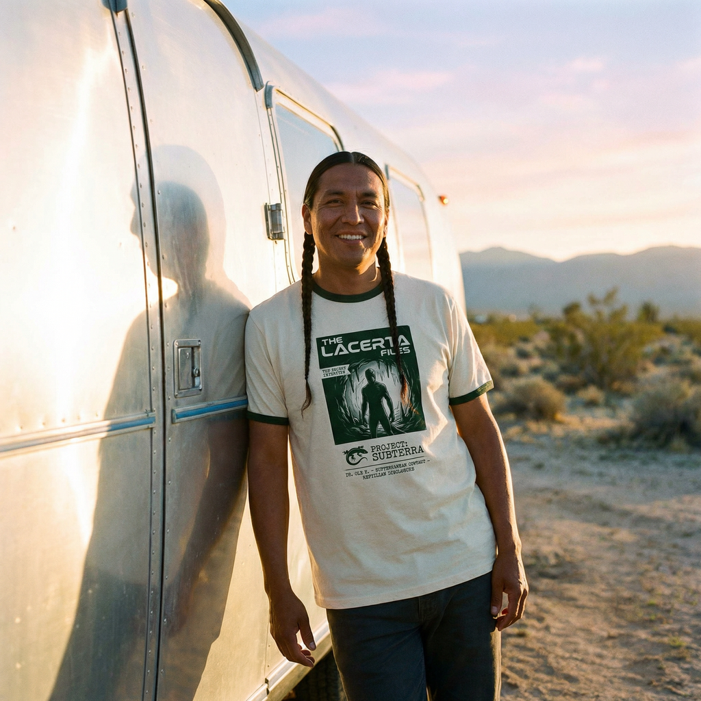 Lacerta Files: Project Subterra Reptilian Disclosure Unisex Ringer Tee | Orbital Archive