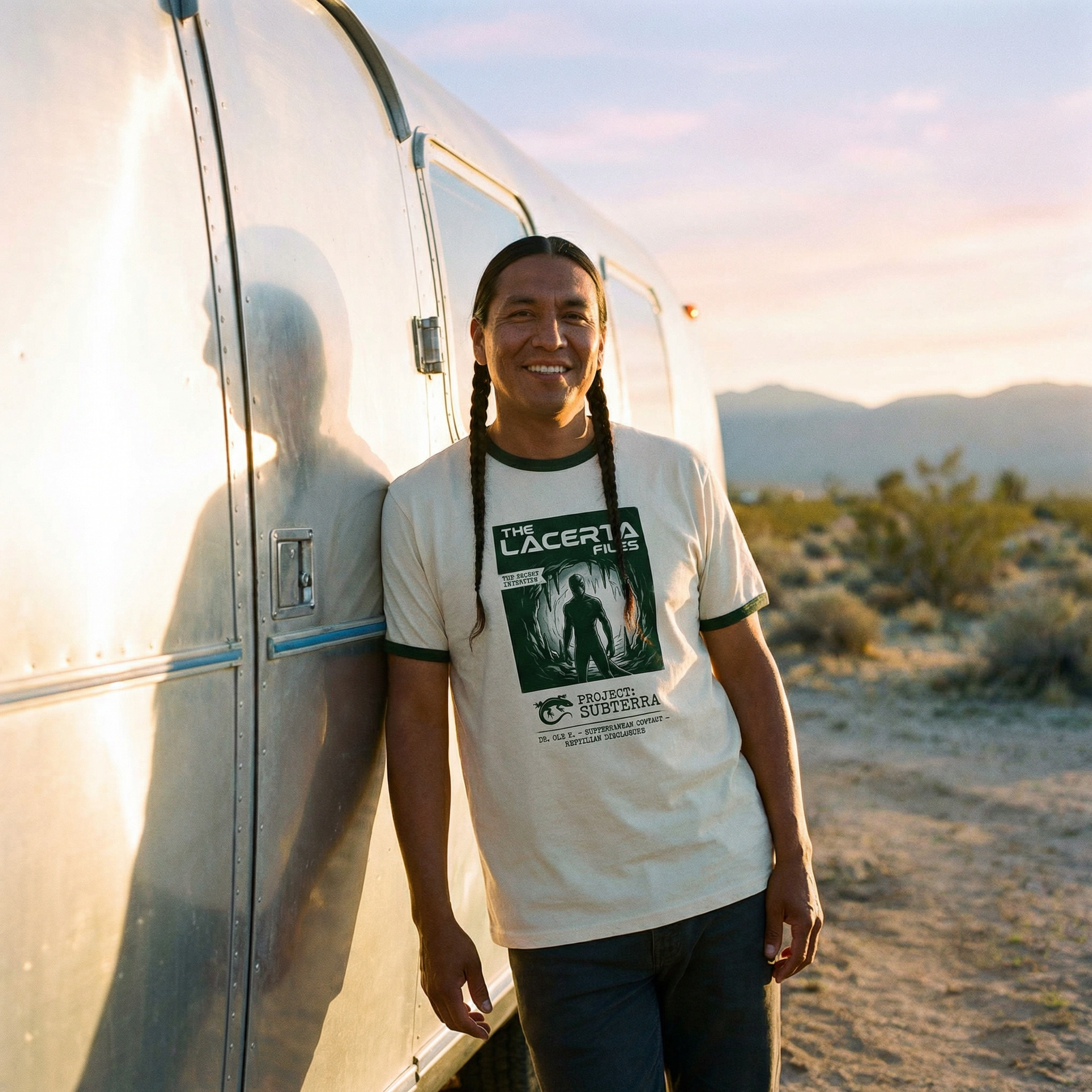 Lacerta Files: Project Subterra Reptilian Disclosure Unisex Ringer Tee | Orbital Archive