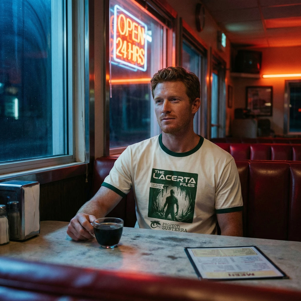 Lacerta Files: Project Subterra Reptilian Disclosure Unisex Ringer Tee | Orbital Archive