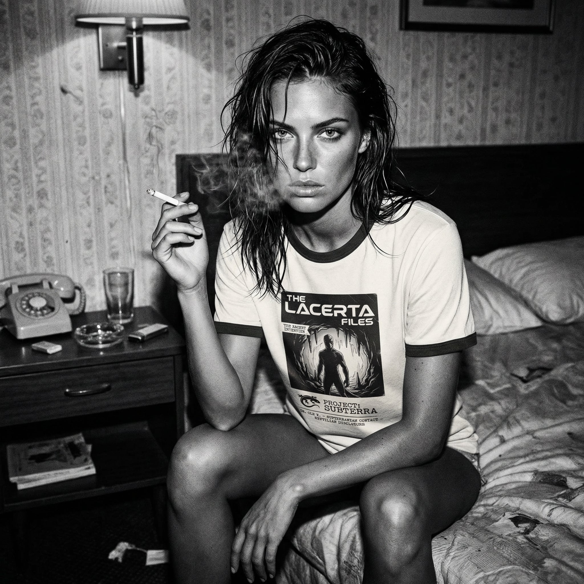 Lacerta Files: Project Subterra Reptilian Disclosure Unisex Ringer Tee | Orbital Archive