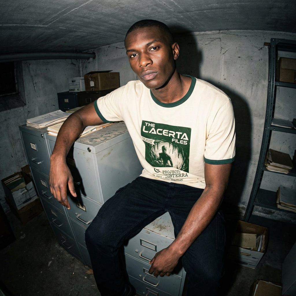 Lacerta Files: Project Subterra Reptilian Disclosure Unisex Ringer Tee | Orbital Archive