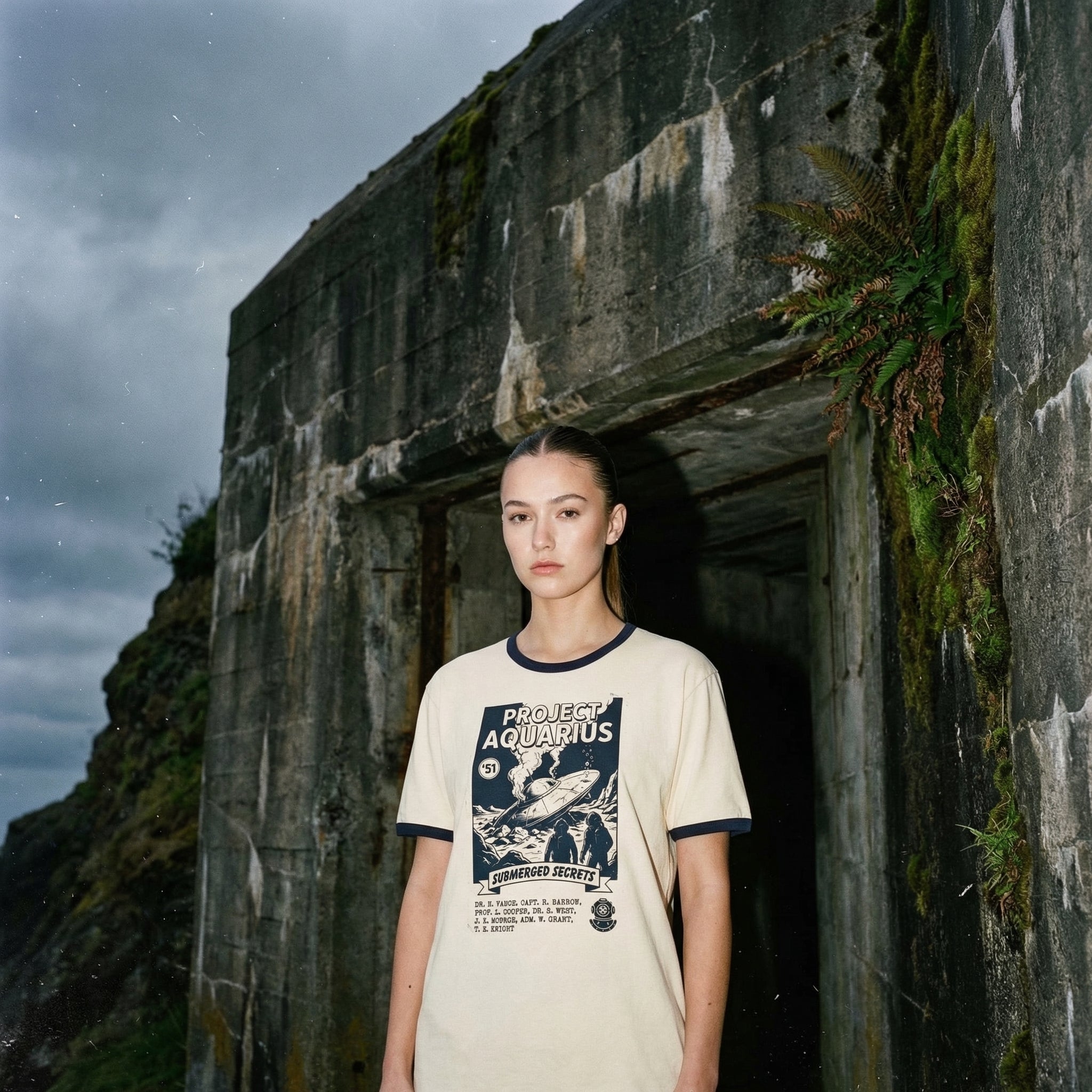 Project Aquarius Retro Sci-Fi Ringer T-Shirt - Submerged Secrets Vintage Unisex Tee
