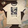 Project Aquarius Retro Sci-Fi Ringer T-Shirt - Submerged Secrets Vintage Unisex Tee