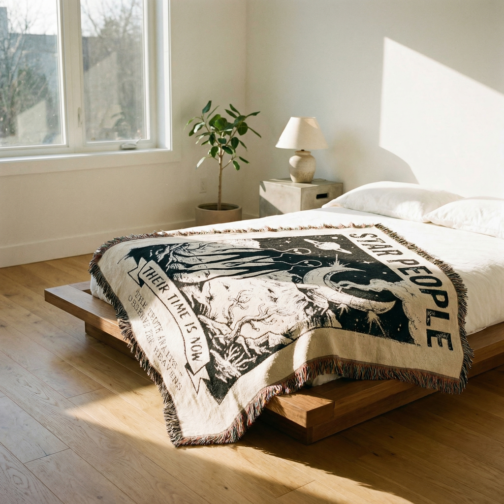 Star People Woven Blanket |  Ancient Celestial Ancestors Throw