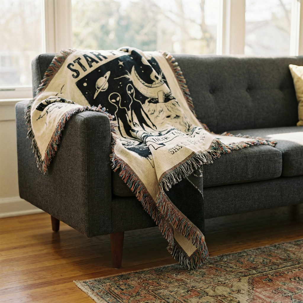 Star People Woven Blanket |  Ancient Celestial Ancestors Throw