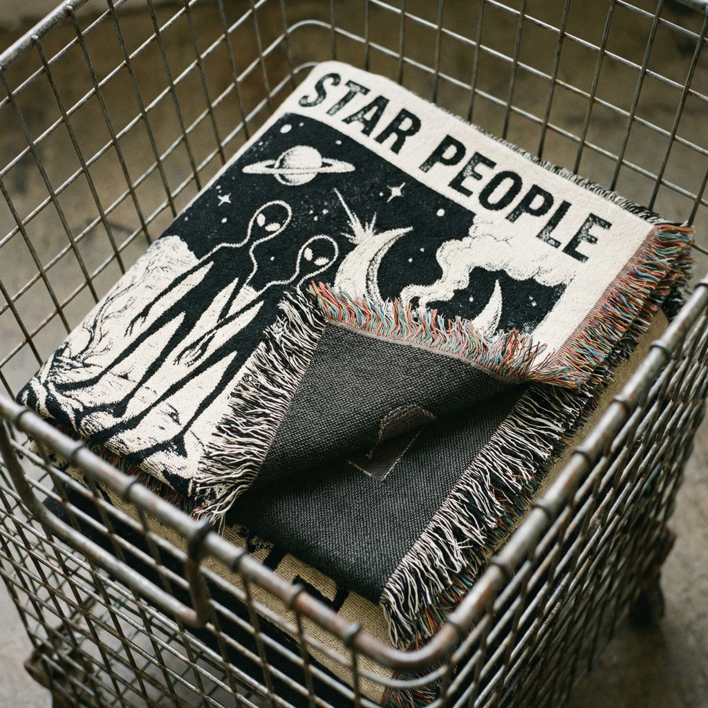 Star People Woven Blanket |  Ancient Celestial Ancestors Throw