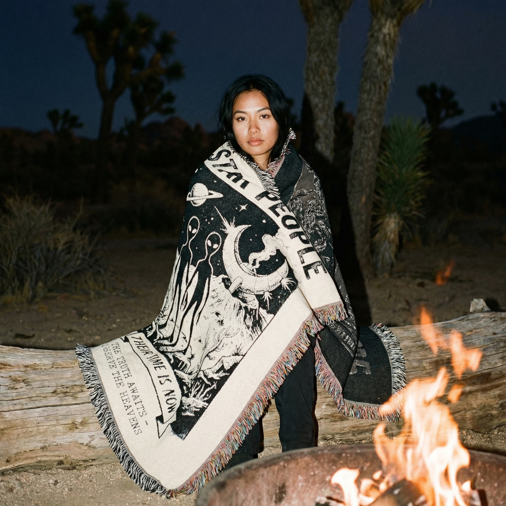 Star People Woven Blanket |  Ancient Celestial Ancestors Throw